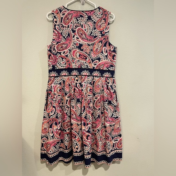 Talbots Navy and Pink Paisley Dress - Picture 8 of 8
